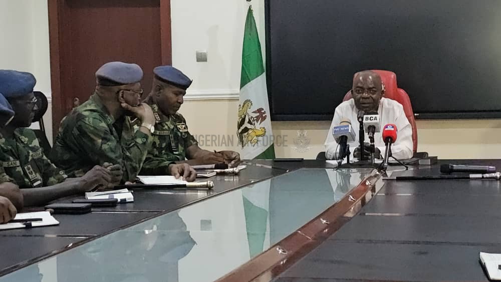 CAS MEETS GOV ALEX OTTI AS NAF GETS SET TO ESTABLISH PERMANENT PRESENCE IN ABIA STATE